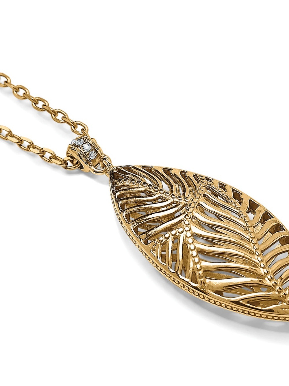 Brighton PALMETTO Gold Plated Leaf Necklace - Picture 5 of 8